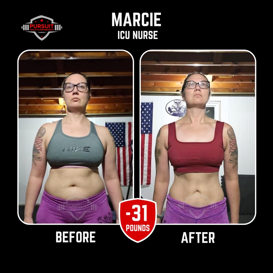 Marcie, ICU nurse — 31 pounds down