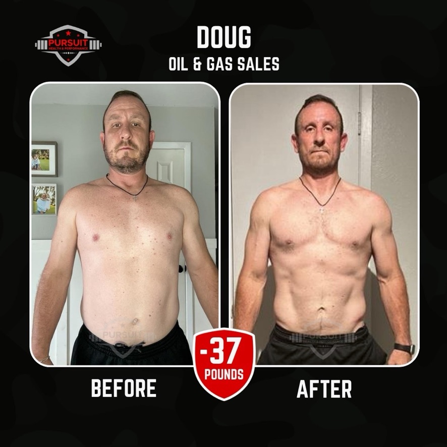 Doug, oil & gas sales — 37 pounds down